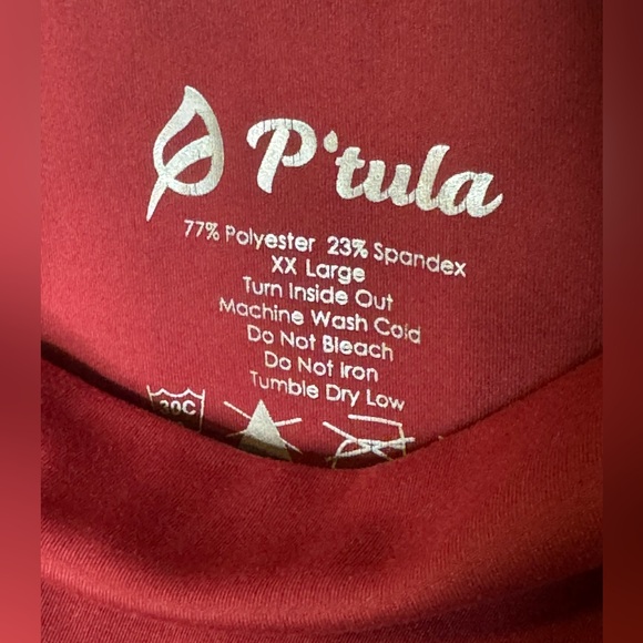 P’Tula Cassey Legging 28” red buttery soft workout athlesiure athletic pants - Picture 6 of 6